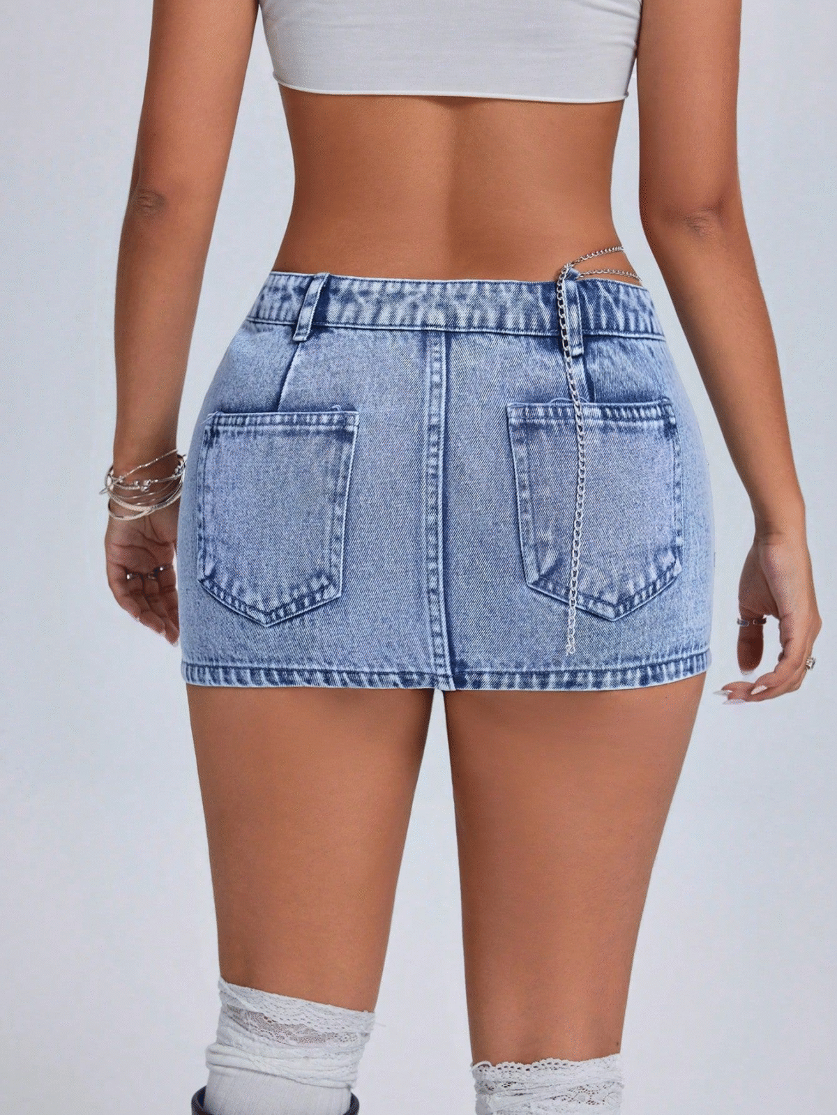 Low Waist Hip Wrapped Skirt - Image 3